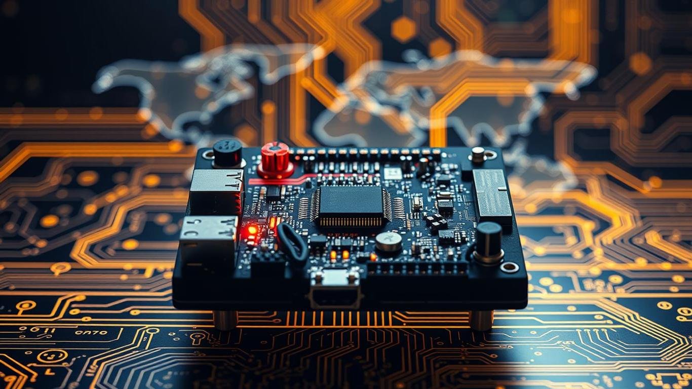 Embedded systems microcontroller circuit board used in Electrosoft System embedded training